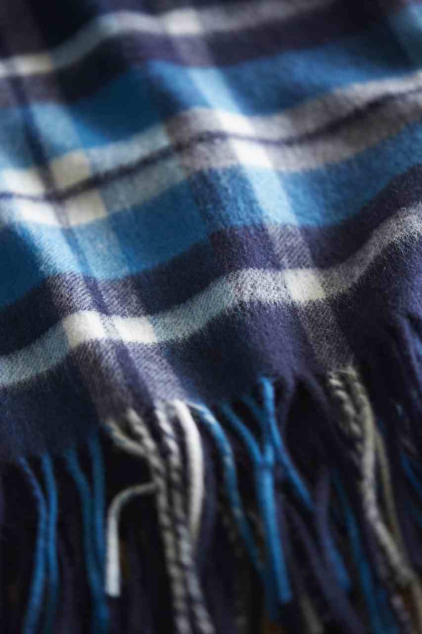 ウールチェックストール(wool check scarf)　