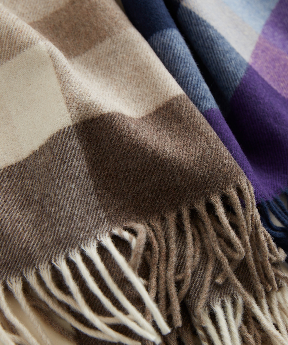 カシミヤブレンドチェックストール(cashmere blend check scarf) Made In Italy 
